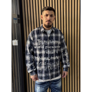 CAMICIA SCRIPTURE BLU